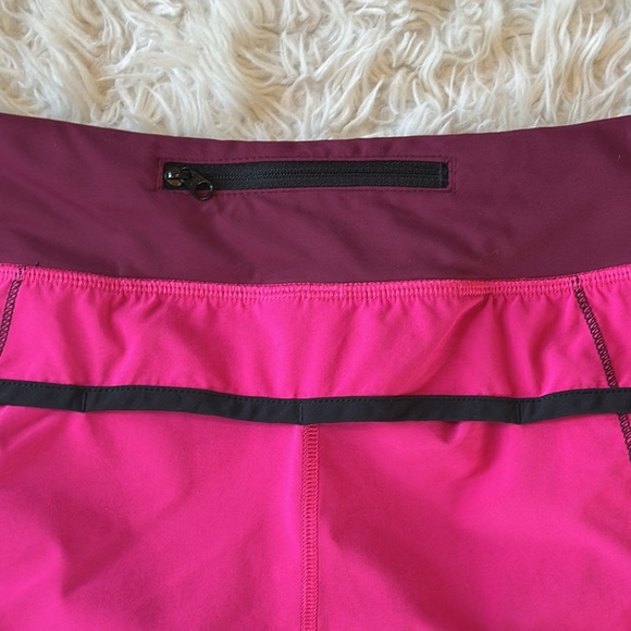 Lululemon Speed Short 2.5” inseam pink maroon size 10 - Picture 5 of 12
